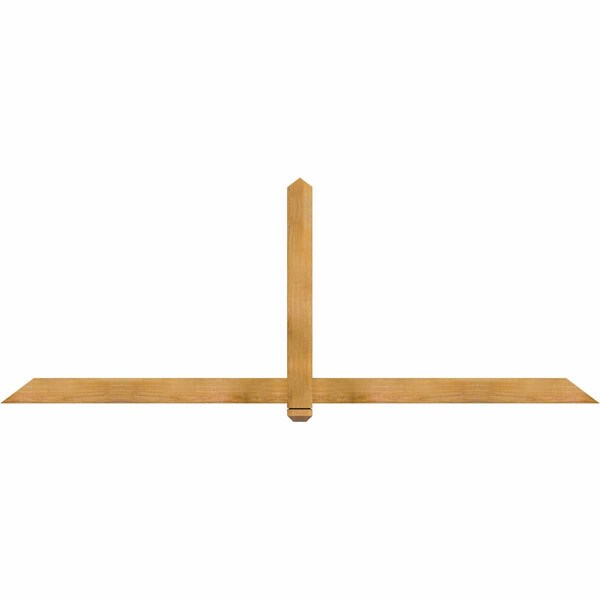 Ekena Millwork Eugene Rough Sawn Timber Gable Bracket, Western Red Cedar, 96"W x 36"H x 2"D x 4"F, 9/12 Pitch GBW096X36X0204EUG00RWR - main